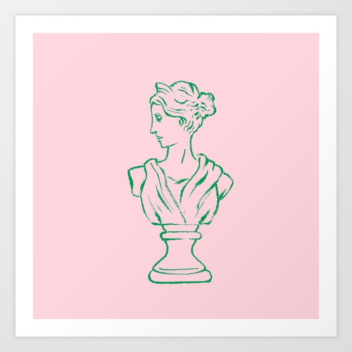 Elegant Greek Statue Art Print by skylarhkim Society6