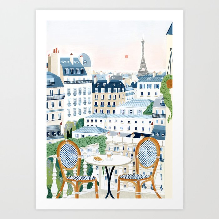Paris Art Print by Ambers Textiles