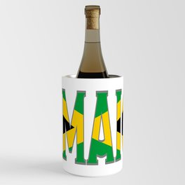 Jamaica Flag Font Wine Chiller