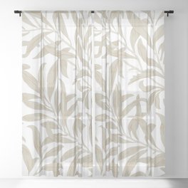 Delicate Leaf Pattern Sheer Curtain