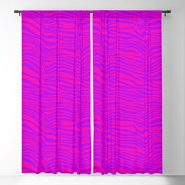 Neon Pink Purple Zebra Pattern Blackout Curtain