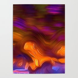 woot digital art abstract oil painting Poster