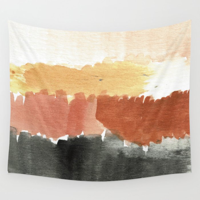 Abstract in Rust n Clay Wall Tapestry
