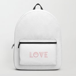 LOVE Pink Pastel & White colors minimalist modern abstract illustration  Backpack