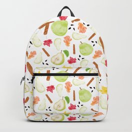 Cinnamon Pear Toss - White Backpack