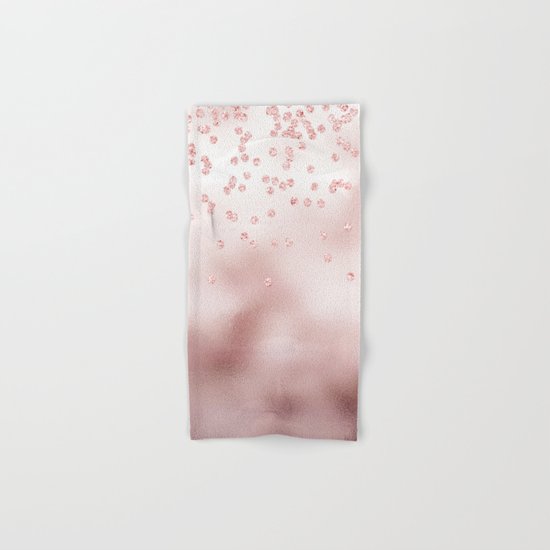 Princess Confetti Glitter on pink metal background #Society6 Hand & Bath Towel