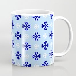 geometric flower 94 blue and white Mug