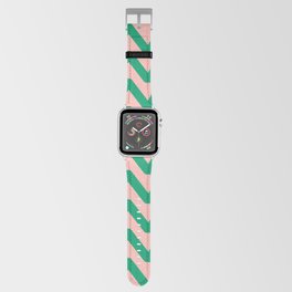 Groovy Pink Green Lines  Apple Watch Band