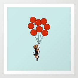 I Believe I Can Fly Beagle Art Print