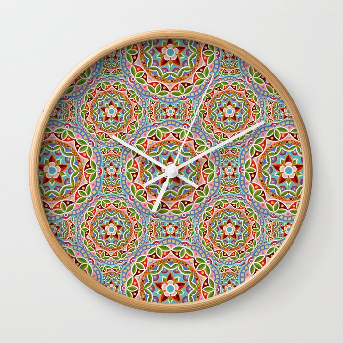 Fiesta Mandala Wall Clock