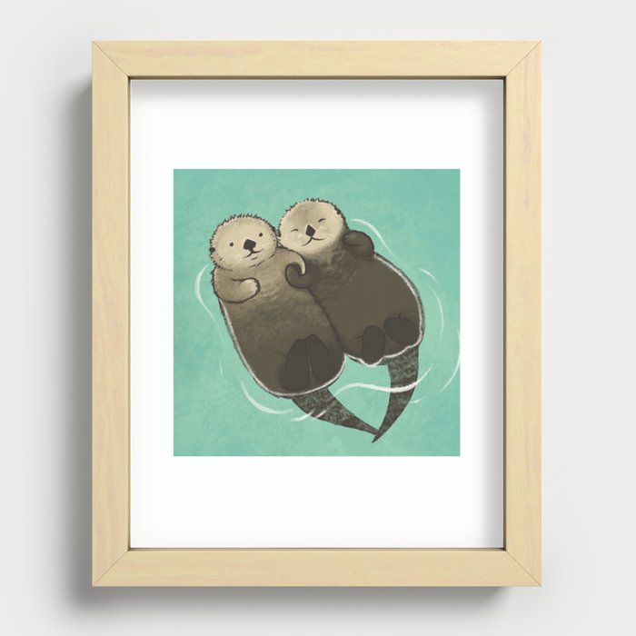 Significant Otters - Otters Holding Hands Art Print by
