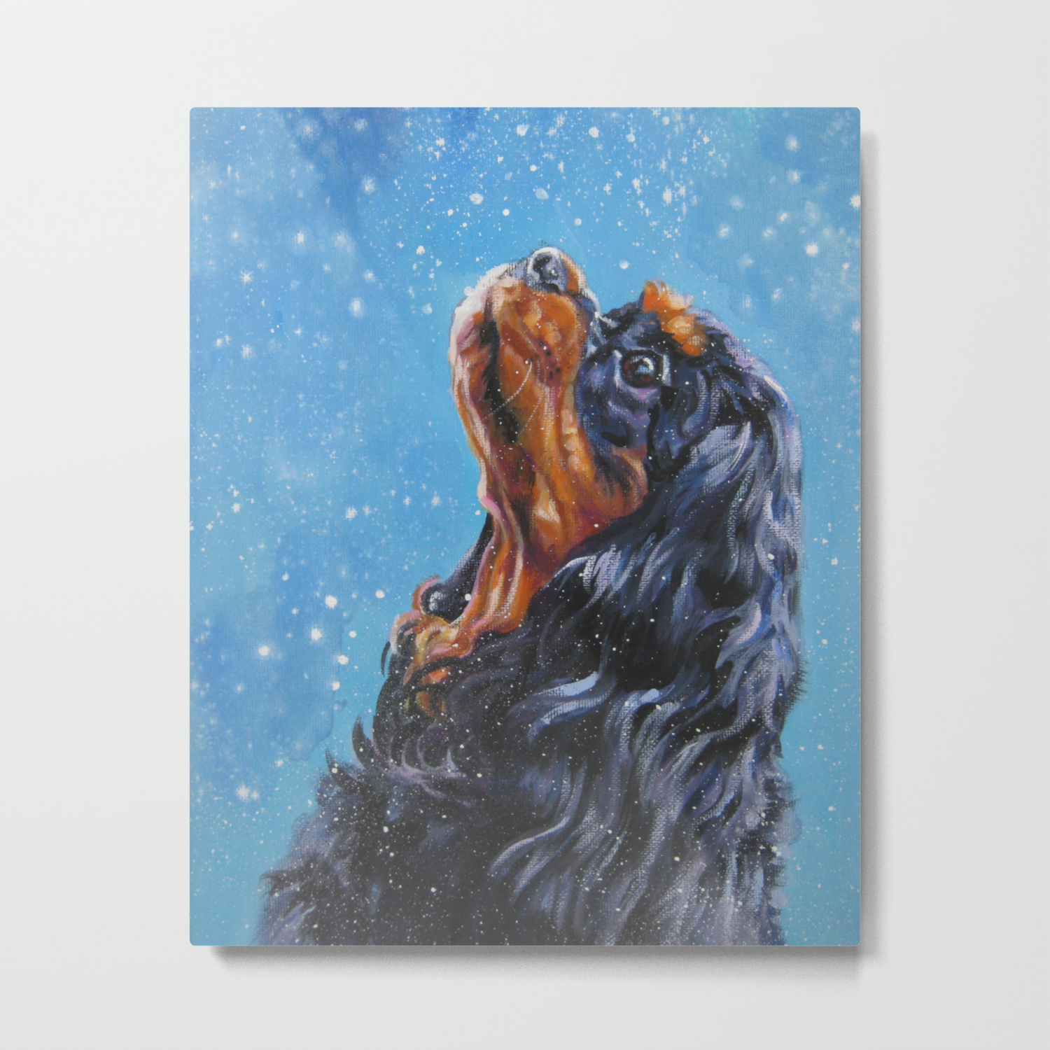 Beautiful Black And Tan Cavalier King Charles Spaniel Fine Art Dog