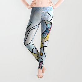 Rainbow Shards. Unity of Stained Glass series. Backdrop composed of pattern of color and texture fragments Leggings