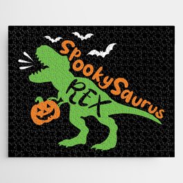 SpookySaurus Rex Halloween Funny Dinosaur Jigsaw Puzzle
