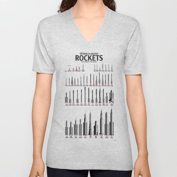 The World's Greatest Rockets - Past, Present, and Future V Neck T Shirt