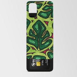 Tropical jungle leaves, bright green botanical pattern Android Card Case