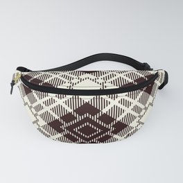 Black and White Square Pattern Fanny Pack