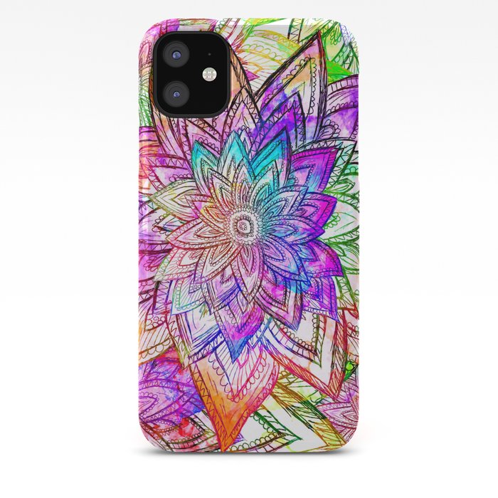 Pink watercolor vintage flowers pattern iphone 11 case Pink watercolor vintage flowers pattern iphone 11 case