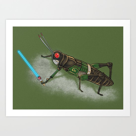 Locust Rider Black RX Art Print