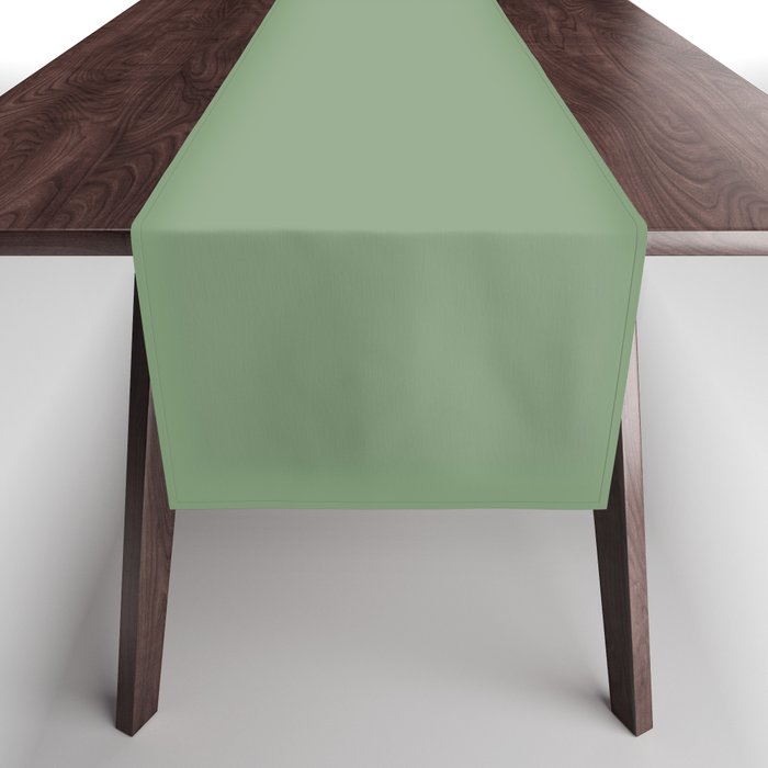 Medium Green Solid Hue - 2022 Color - Shade Pairs Farrow and Ball Breakfast Room Green No.81 Table Runner