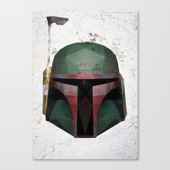 Boba Fett Low Poly Canvas Print