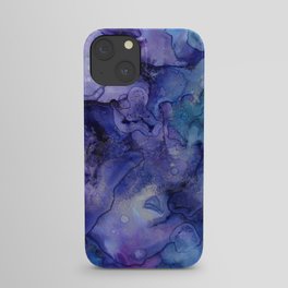 watercolor ink paint stains iPhone Case