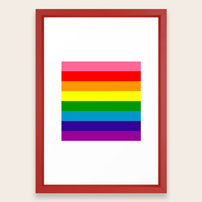 Rainbow Flag Original Gay Pride Flag Colors Framed Art Print By