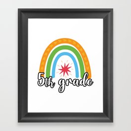 5th Grade Rainbow Framed Art Print