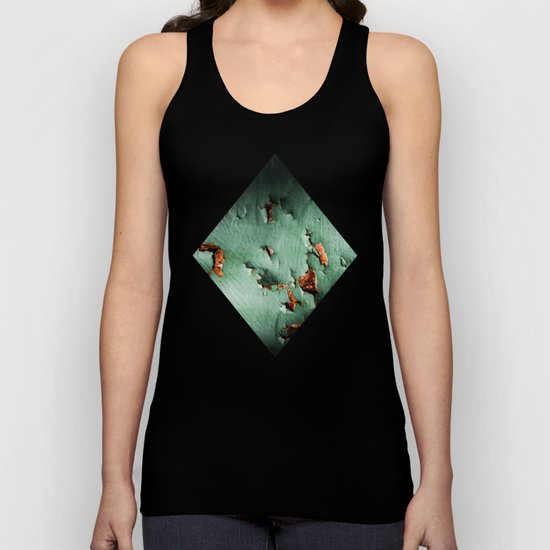 Cool turquoise brown rusty metal Unisex Tank Top