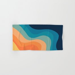 Retro style waves decoration Hand & Bath Towel