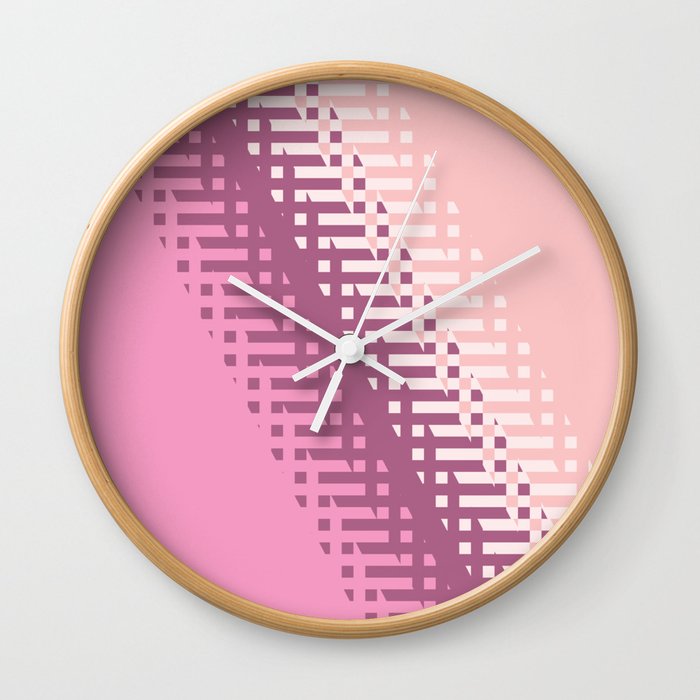 Shades of pink background Wall Clock