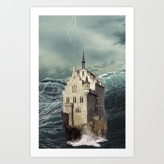 Castle in the sea 2 Art Print