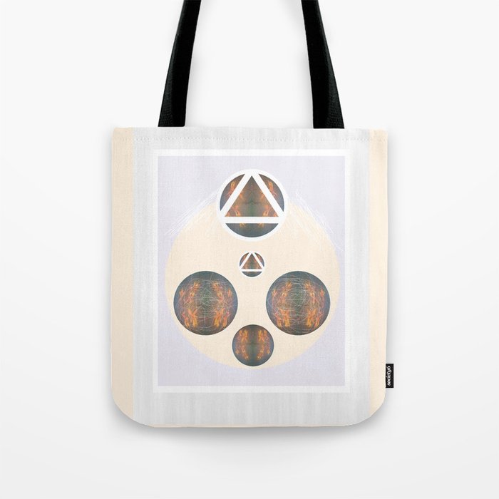 Monkey Head: Circle & Triangle Tote Bag
