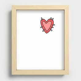 Stitched Heart Recessed Framed Print