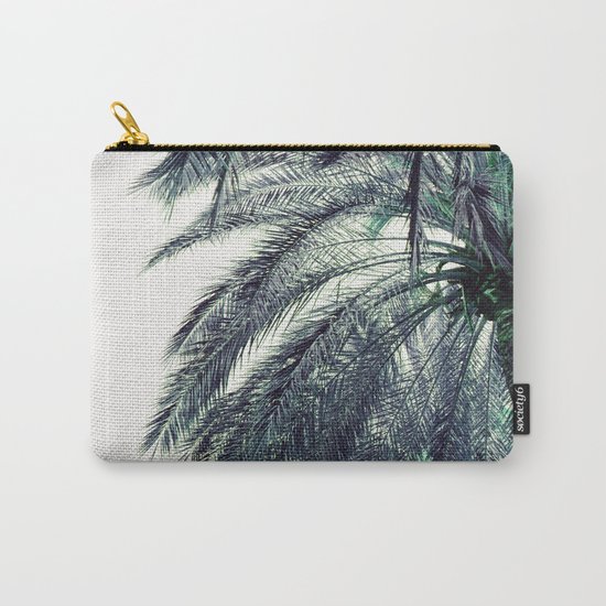 Teal Palm Tree Carry-All Pouch
