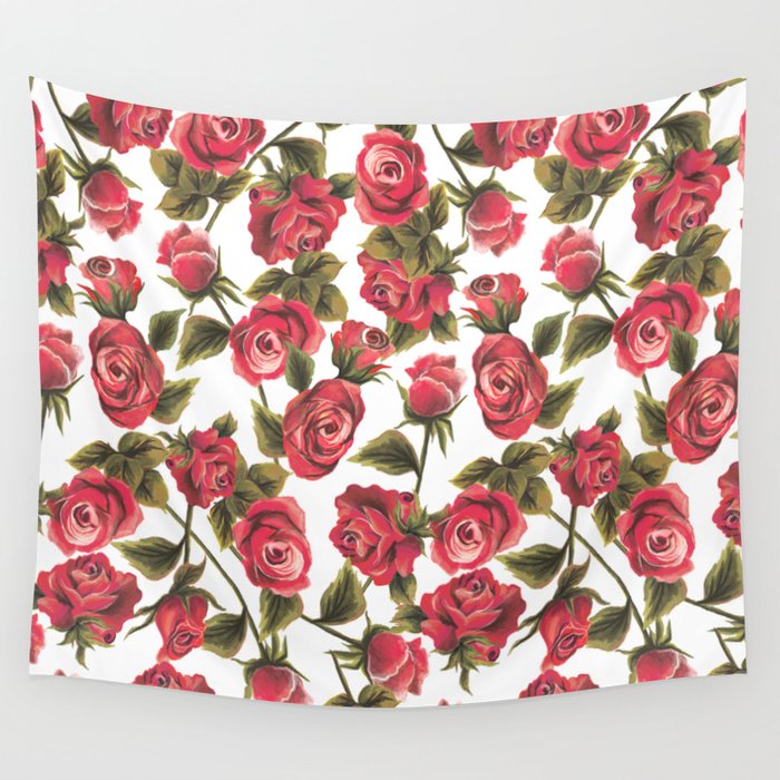 Red deals rose tapestry