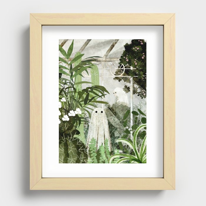 There's A Ghost in the Greenhouse Again Recessed Framed Print