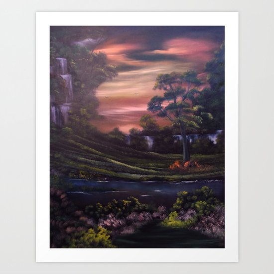 Heavenly Cascades Art Print