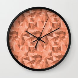 Abstract Geometrical Triangle Patterns 3 VA Fringe Orange - Orange Slice - Fiery Sky Orange - Heirlo Wall Clock | Geometric, Colorblends, Trendy, Ombre, Graphicdesign, Traditional, Triangles, Digital, Pattern, Blends 