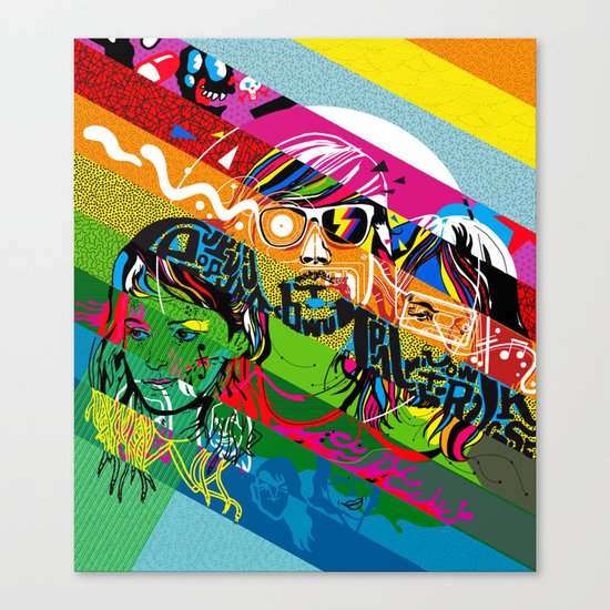 Tribute to Ed Banger Records Canvas Print