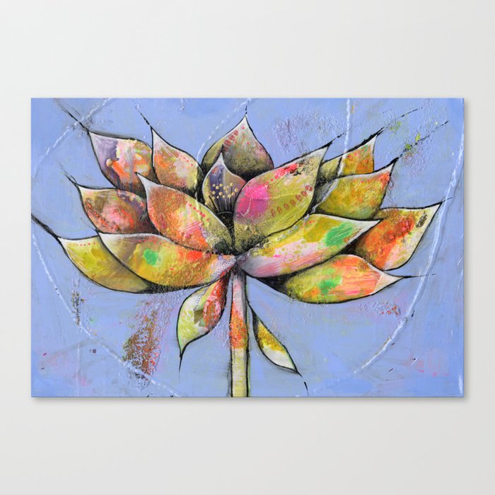 Lotus Florescent Canvas Print