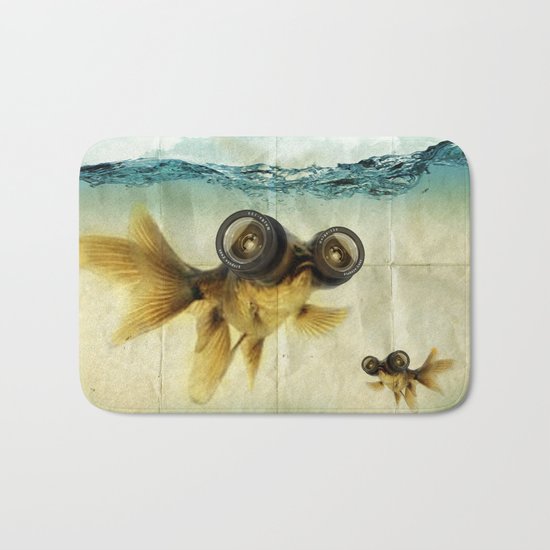 Fish eye lens 02 Bath Mat