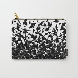 Raven Crow Flying Birds Abstract Goth Halloween Pattern Carry-All Pouch