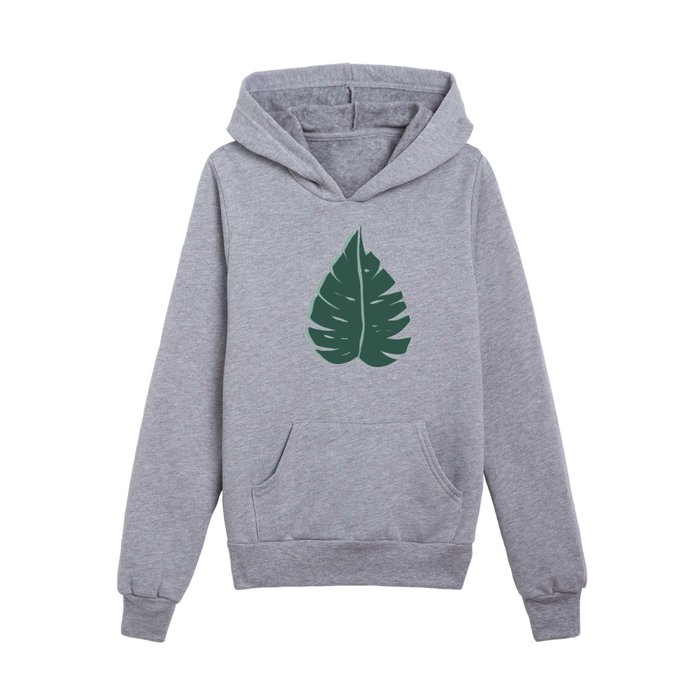 Monstera Leaf Kids Pullover Hoodie