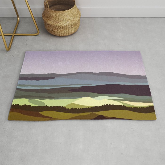 Sunset over the Valley Rug