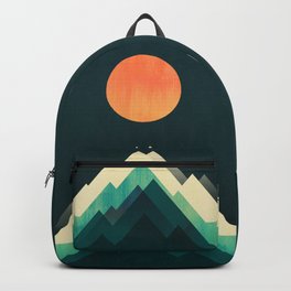 Ablaze on cold mountain Backpack