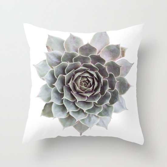 Succulent burst Throw Pillow