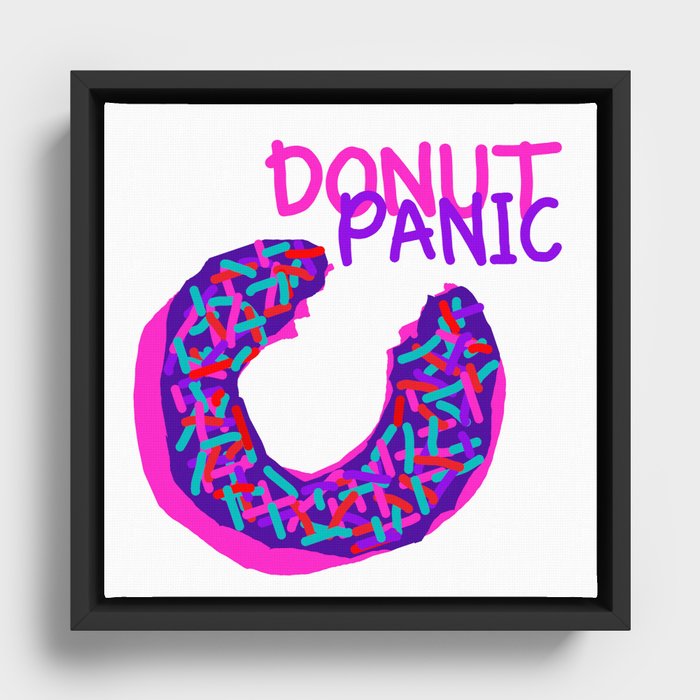 DONUT PANIC [LOST TIME] Framed Canvas