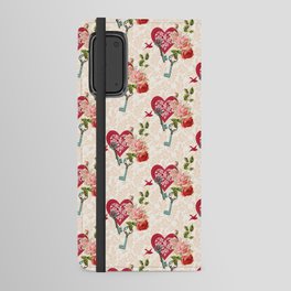 Love Rose And Red Heart Collection Android Wallet Case