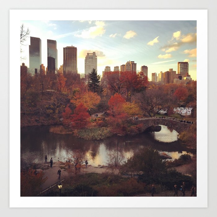 Central Park Fall Foliage Art Print